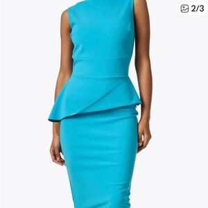 NWOT - Chiara Boni La Petite Robe Keleigh Blue Dress Size 46 (Size 10).